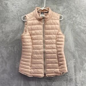 Joules Gilet Body Warmer Coat Jacket US 6 Zip Up Pink Puffer Floral Lining